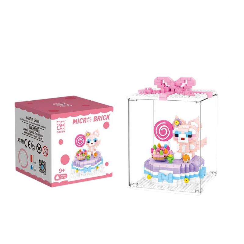 Lbyu Bolo de Aniversário Fofo Mini Blocos de Construção Brinquedo Para Meninas
