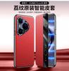 For Huawei Pura 80 Pro Plus Ultra Case Lychee Texture Genuine Leather Case Glass Lens Protector Smart Window Flip Cover