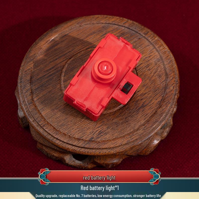 LED Battery-Powered Colorful Warm Light Lamp Core - Red Lantern, White Light Strip.