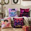 K-Pop Demon Hunters-H Saja Boys-S  Anime Movie Pillow Case Silky Elegant Comfort Sofa Bed  Invisible Zipper Beach Pillowcase