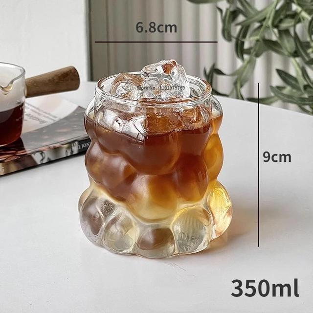 Gjennomsiktig Varmebestandig Glass Kaffekrus Glass Lattekopp Frokostkrus Melk Vann Cocktailglass Kopp Øldrikkeglass
