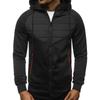 Men's Autumn and Winter Casual Hoodie Zipper Hoodie Coat Men's Patchwork Cardigan