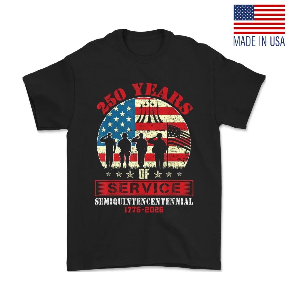 250 Years America Anniversary 250th Independence Day US Flag Unisex T-Shirt Gift 4XL