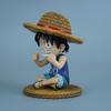9cm Anime One Piece Childhood Luffy Sitting Posture Figures Small Size PVC Character Model Toy Desktop Ornament Collectible Gift