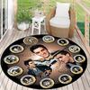 Elvis Presley Music Star Collage Print Round Area Rug Non‑Slip Circular Floor Mat Music Fan Home Office Decor
