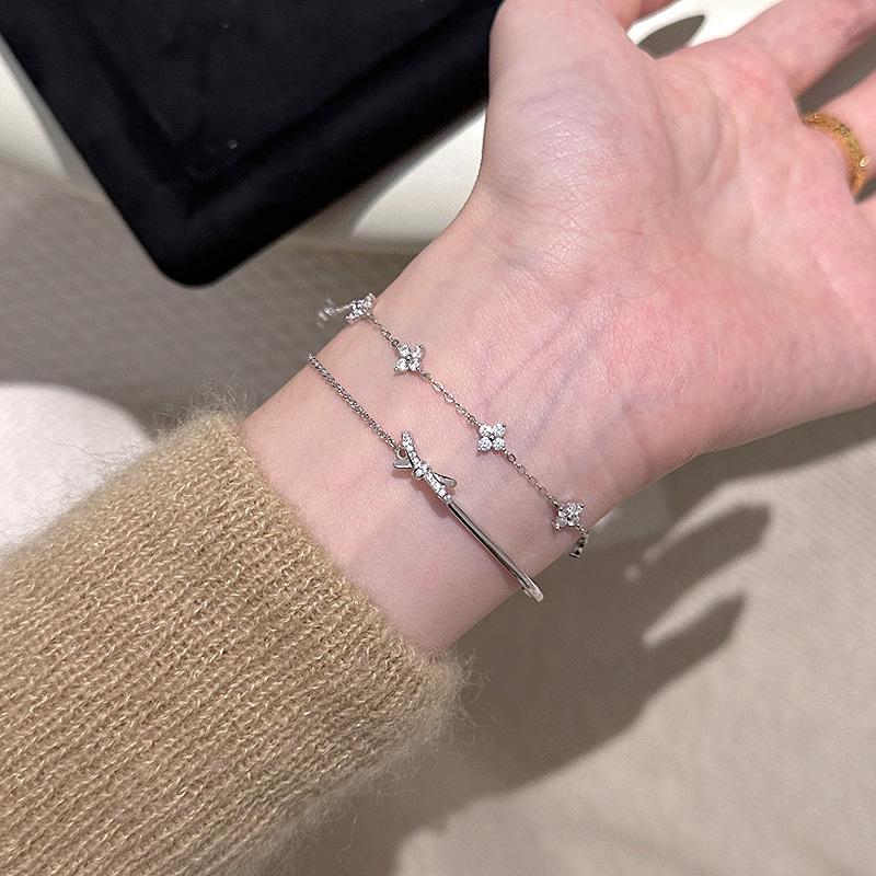 Inspiration Bowknot Half Bracelet for Women Chains New In Fashion Light Luxury Exquisite Silver 925 Bracelets Party Jewelry Gift