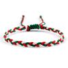 Adjustable Colorful Three-Strand Braided Waxed Thread Bracelet Set for Couples and Handmade Jewelry
