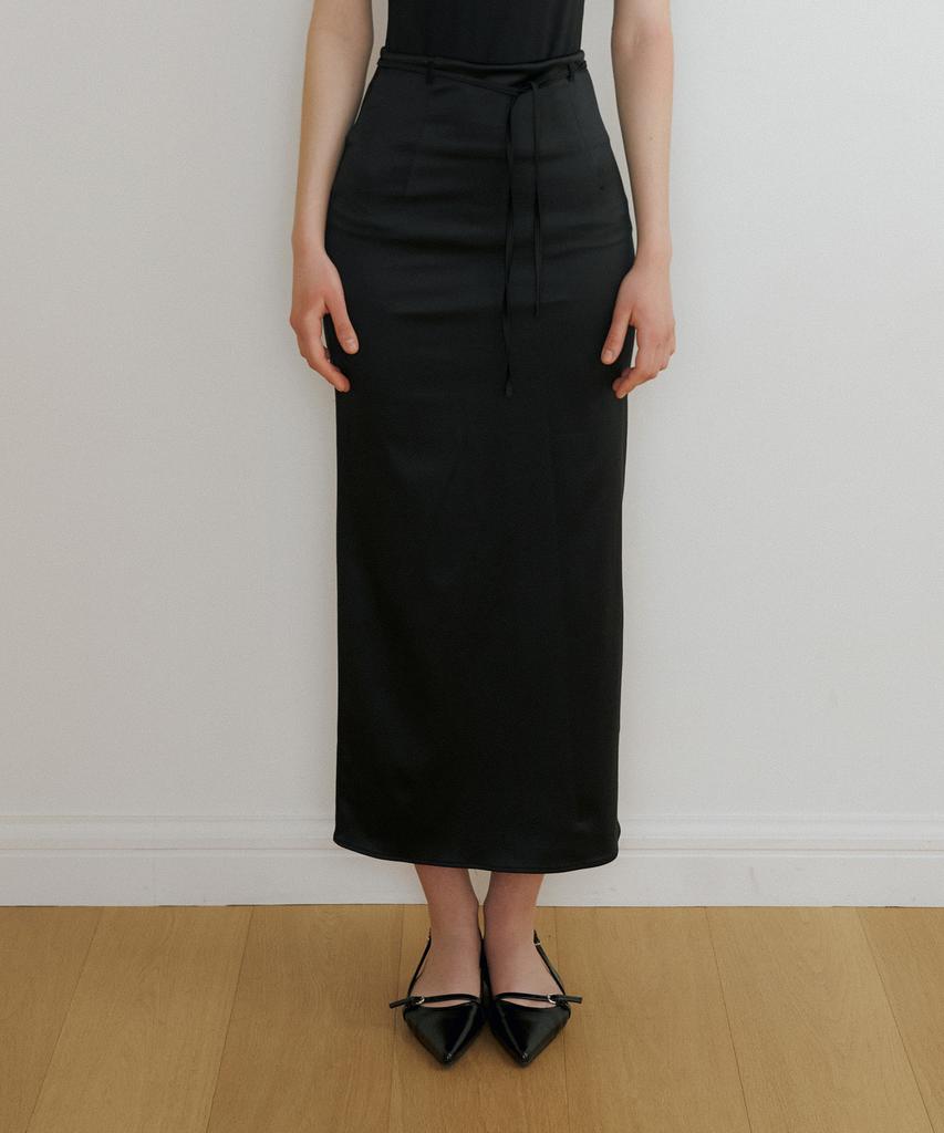Riorg Ce Satin String Skirt Black