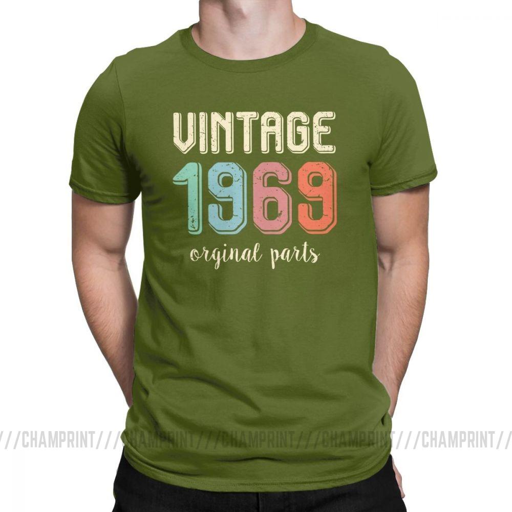 Vintage Retro 1969 50 Years Old 50Th Birthday Gift T Shirt T Shirt For Male Round
