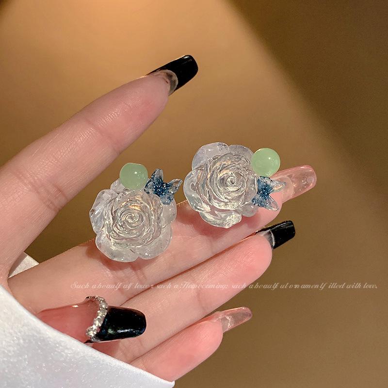 French Retro Zircon Pearl Stud Earrings - Elegant, Versatile Light Luxury Design for Women