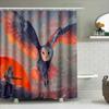 Eulen Duschvorhang Natur Wald Vögel Tierwelt Wandteppich Heimdekoration Badezimmer Set Vintage Künstlerisches Wandbehang Raumteiler