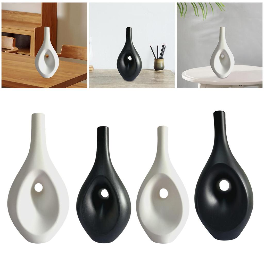 Flower Vase Modern Simple Desktop Ornament Floral Container Decorative Art Vase Dried Flower Arrangement for Home Bookshelf