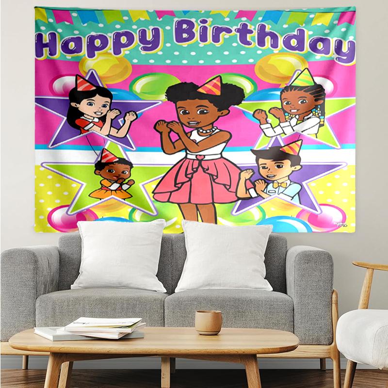 Gracie's-Corner Print Tapestry, Backdrop, Easy Setup, Ideal for Bedroom, Office & Living Room, with Aesthetic Wall Hanging Decor.