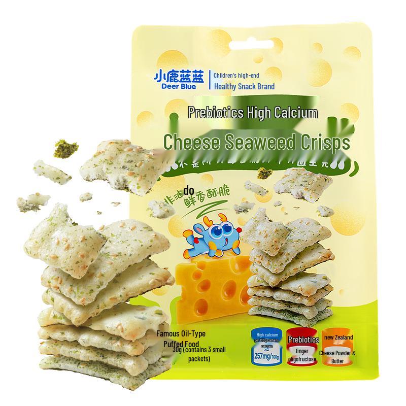 Little Deer Lanlan Prebiotic Cheese Seaweed Crisps (30g)