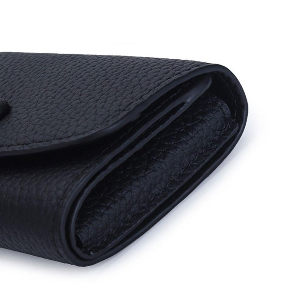 Fashion Short Style Genuine Leather Wallet Compact Size Large Capacity Coin Purse Simple Foldable Card Holder For Men and Women