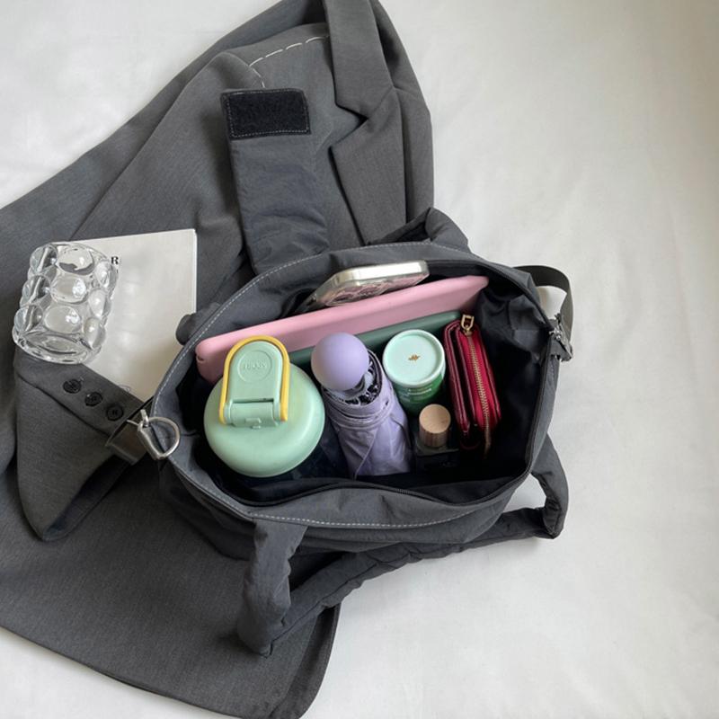 Nylon Puffer Shoulder Bag Women Bowknot Tote Bag Adjustable Strap Female Handbags Purse Causal Crossbody Messenger Bag