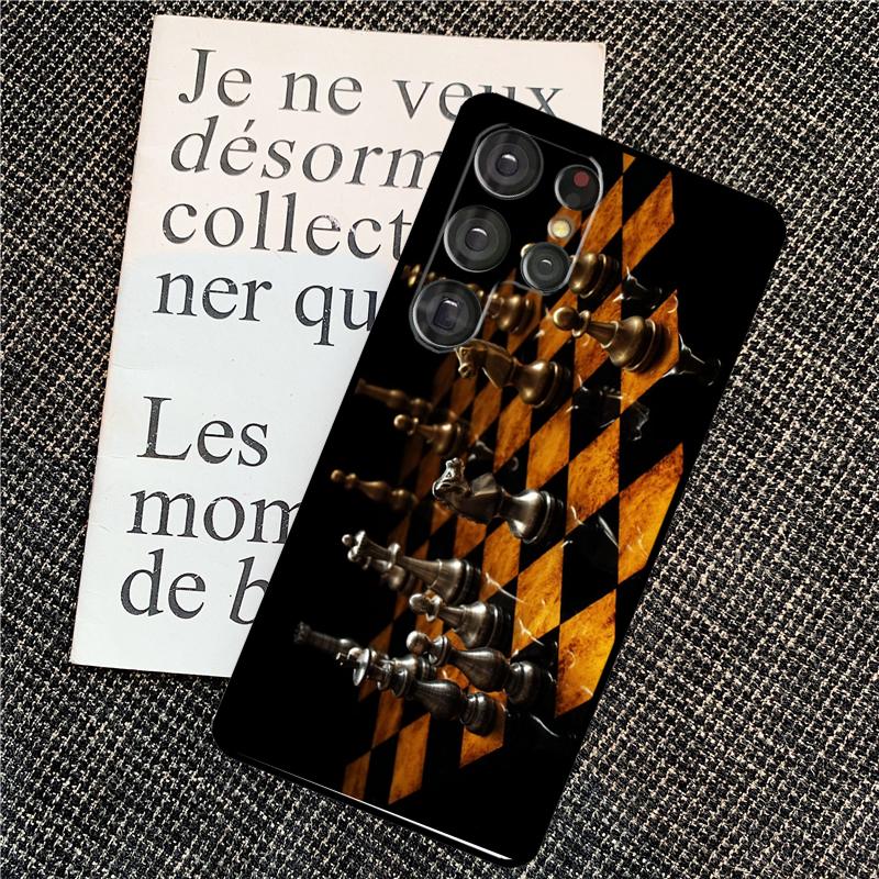 Chess Board Dark Horse Case For Samsung Galaxy S25 S26 Ultra S21 S22 S23 S24 Ultra S10 S20 Plus S25 FE Back Cover
