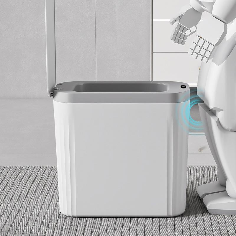 Smart Large-Capacity Trash Can with Lid for Bathroom, Toilet, Kitchen, and Living Room