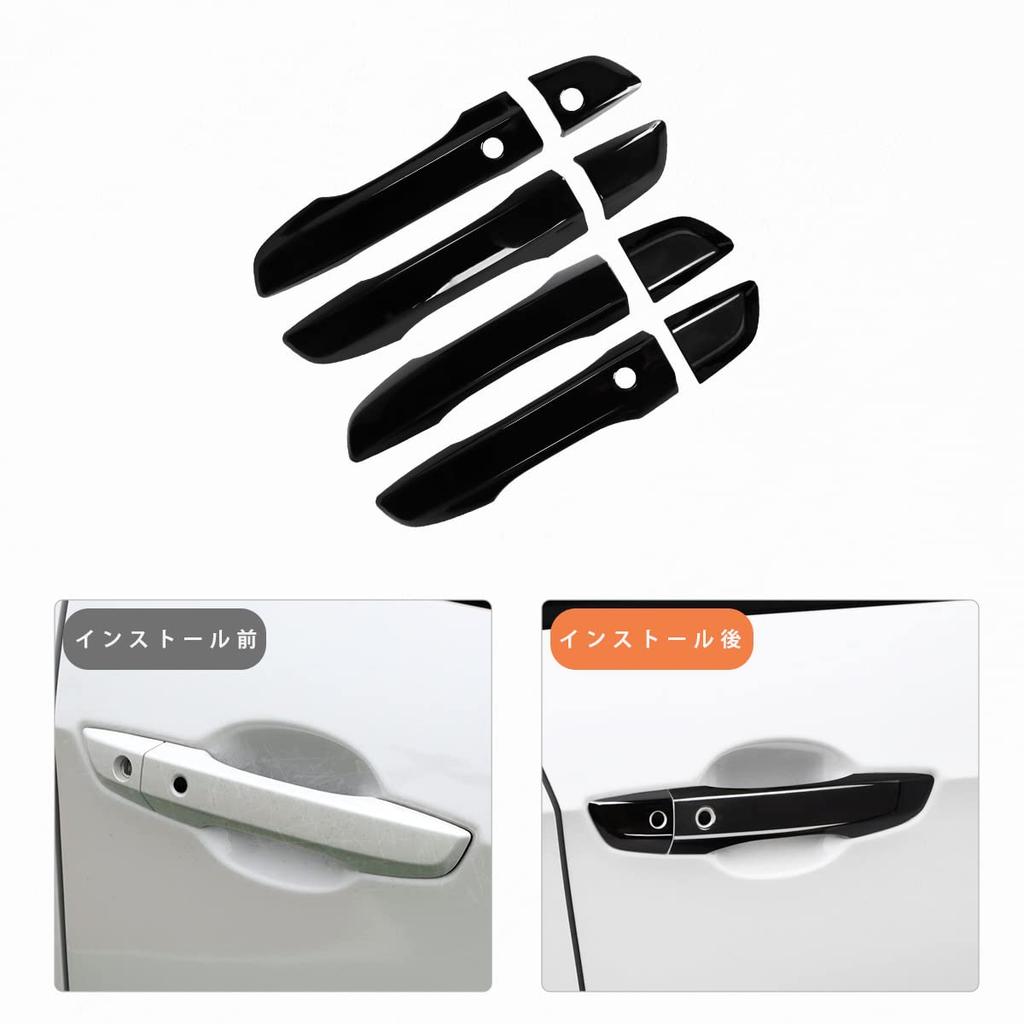 Marchfa Door Knob Covers for Honda Civic FC1 FK7 FK8 (2016-2020) - Exterior Decorations, Black, Right-Hand Drive