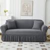 Jacquard Ruffle Edge Sofa Cover - Universal Fit for All Seasons