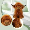 Plush Highland Cow Doll Snuggling Hugging Sofa Ornament Birthday Gifts Teens brown