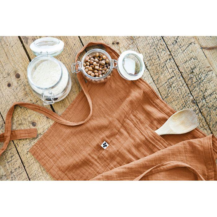 "Gaia" Chef's Apron 45 X 80 Cm "Cotton Gauze" Butterfly Effect