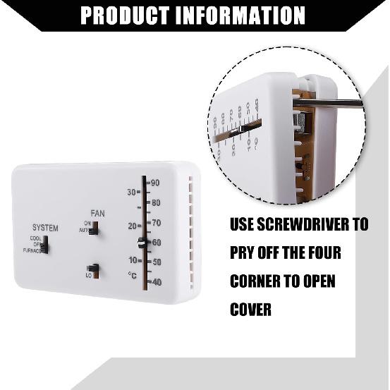 Analog Control Heating/Cooling Thermostat Kit for Campers Motorhome / Analog Con