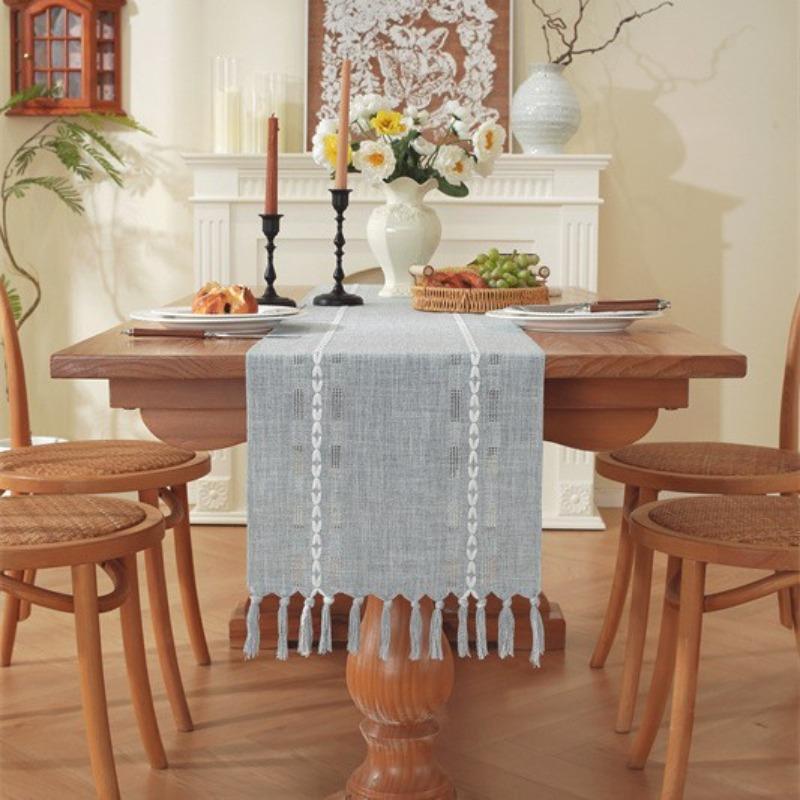 

Used for Table Decoration Festivals Parties Wedding Tables Handmade Woven Hollow Tassel Table Flags A Sense of Life and Ceremony синий
