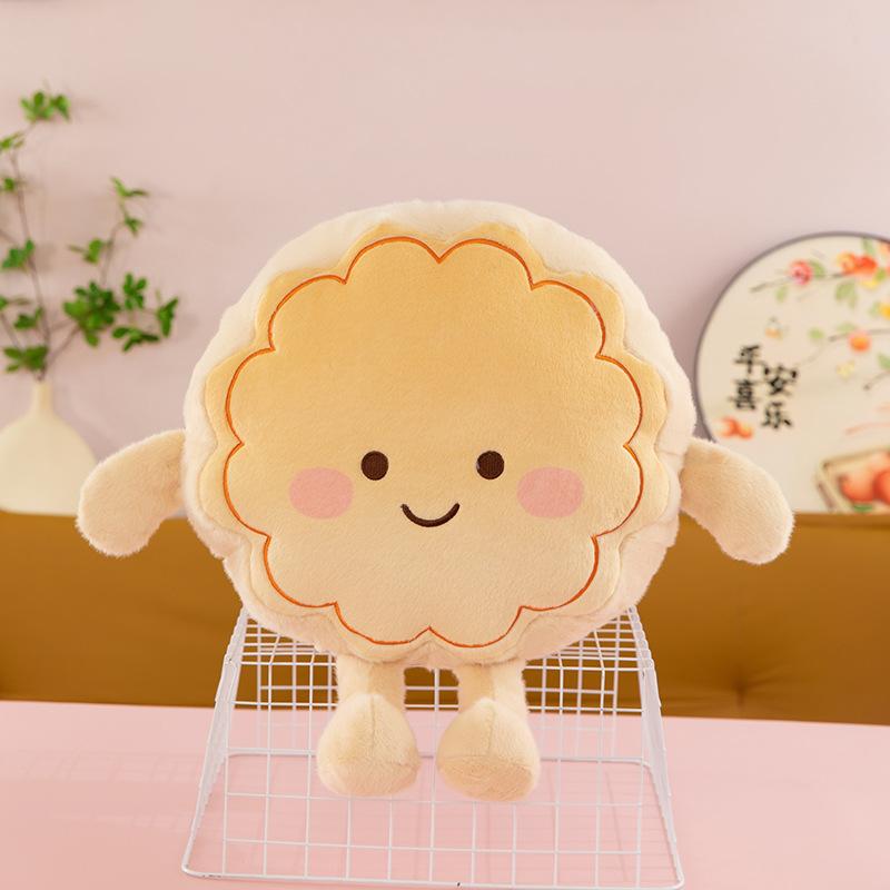 Creative Mid-Autumn Festival Cute Soft Cute Expression Moon Cake Throw Pillow Cushion Holiday Gift Plush Toy Grab Machine Doll