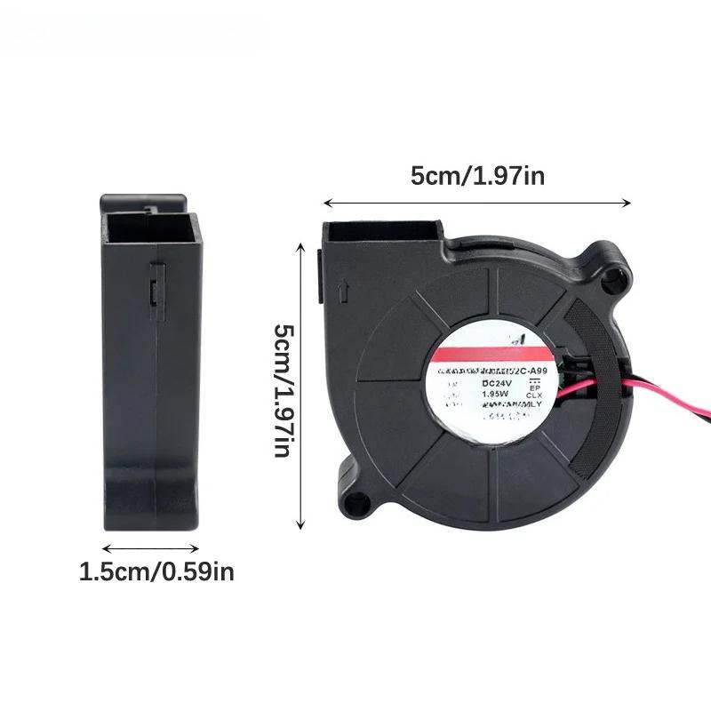 Fan Centrifugal DC Cooling Turbo Fan  Printer Blower Fan 5015 24V 0.41A Double Bearing Blower