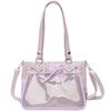 Large Capacity Ita Bag Tote Bag Women's Fashion Versatile Crossbody Bag Student Transparent JK Handbag Shoulder Bag