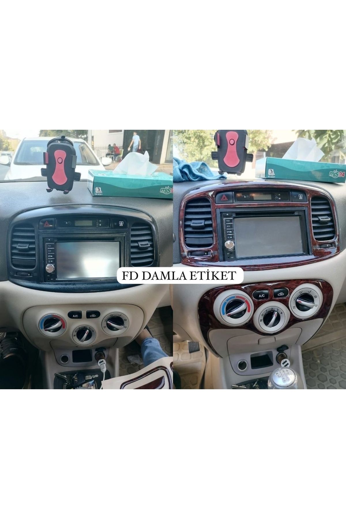 

Hyundai Accent Era Torpido, Konsol, Trim, Göğüs Kaplama Set Maun Renk Özel Dizayn