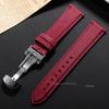 Cinturino per Orologio in Tela 20mm 22mm Rilascio Rapido Impermeabile in Pelle di Mucca per Omega per Seiko Cinturini con Fibbia Deployante a Farfalla