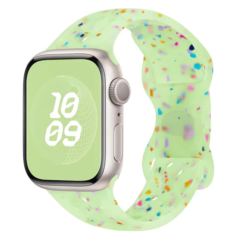 Original Silicone Strap For Apple Watch Band 46mm 44mm 45mm 40mm 41mm 38mm 42mm Correa Breathable iWatch Series11 10 9 8 SE3 7 6 Ultra 2 49mm