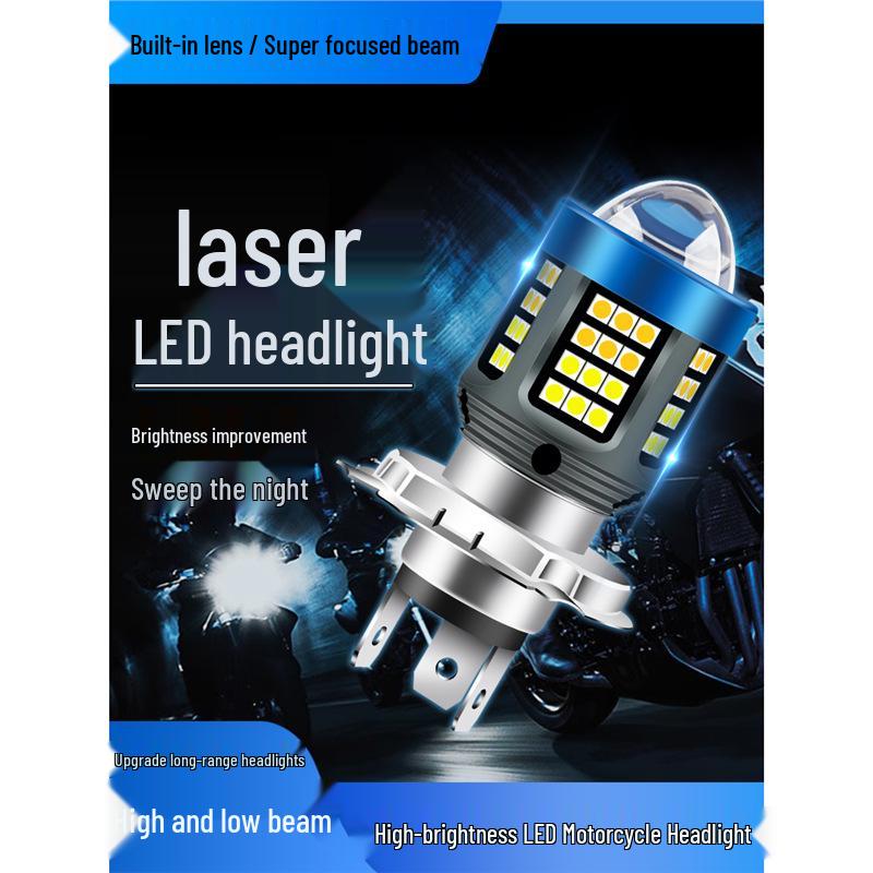 Universelle LED-Motorrad-Scheinwerferlampe, Super Hell 12V-80V, Fernlicht/Abblendlicht, Zweipolig/Dreipolig H4 Modifikation