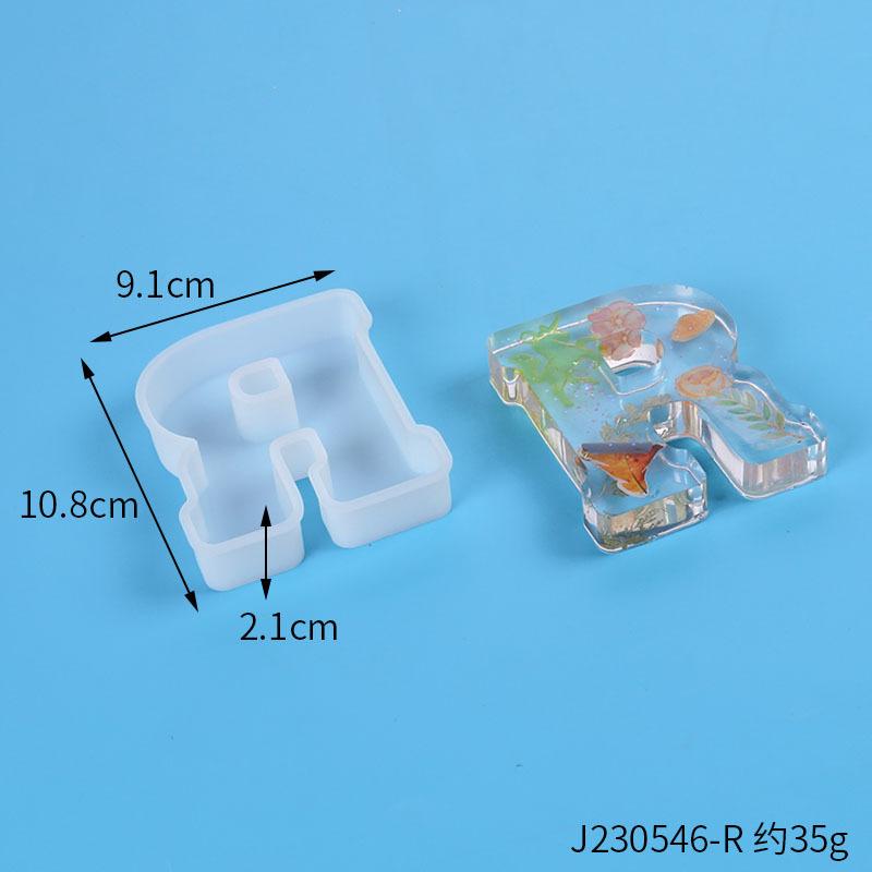 A-Z Alphabet Letter Shape Silicone Resin Casting Molds DIY Epoxy Resin Moulds