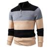 Quarter Zip Sweater for Men Fall Winter Slim Fit Knit Mock Neck Half Zip Long Sleeve Ribbed Sweaters Men's Business Casual Warm Golf Pullover Tops
