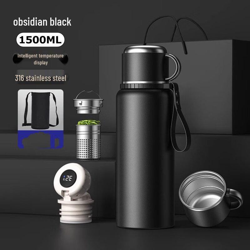Shangqi Smart Temp Stainless Steel Thermos with Tea Infuser