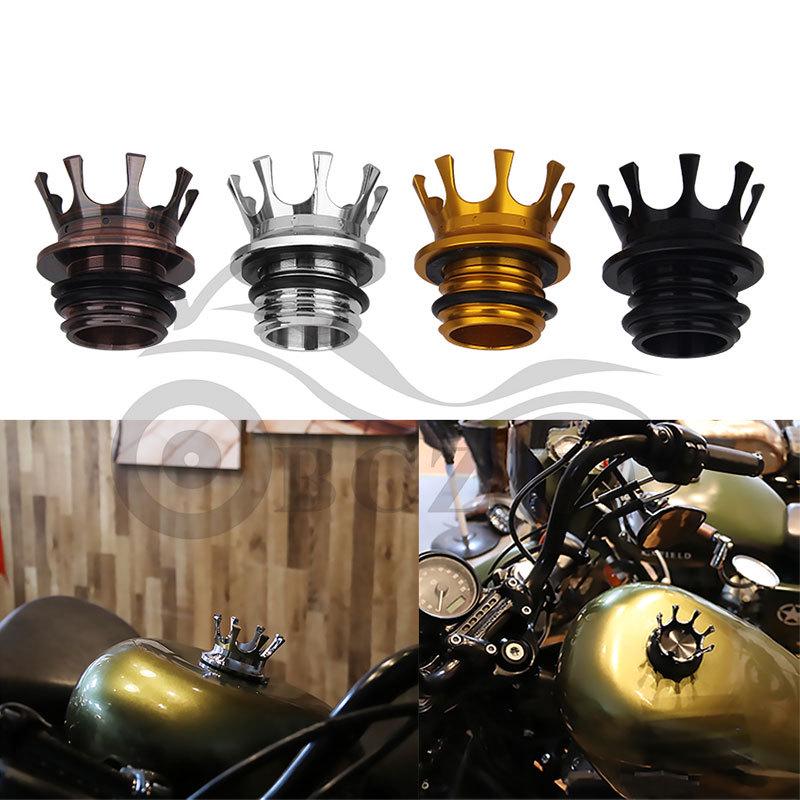 Harley XL883/1200/X48/Dyna/Bagger 250 Retro Crown Fuel Tank Cap Motorcycle Accessory