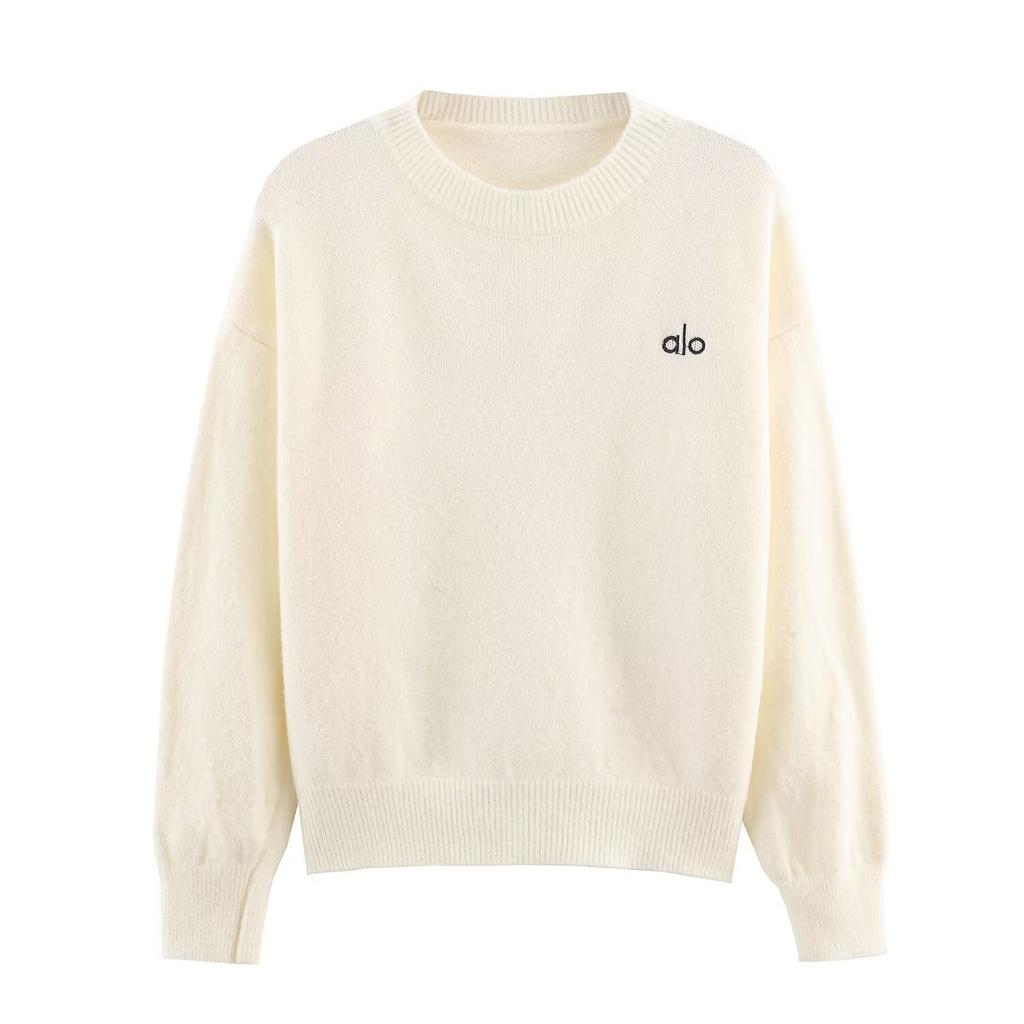 European and American style, new women's clothing, foreign style, fashionable, casual style, embroidered letter knitted sweater