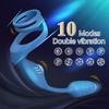 3 In 1 Vibrator Vibrating Penis Ring Anal Plug, Vibrating Cock Ring with Bullet, 10 Vibration Patterns, Remote Control, Sex Toys for Adult Men