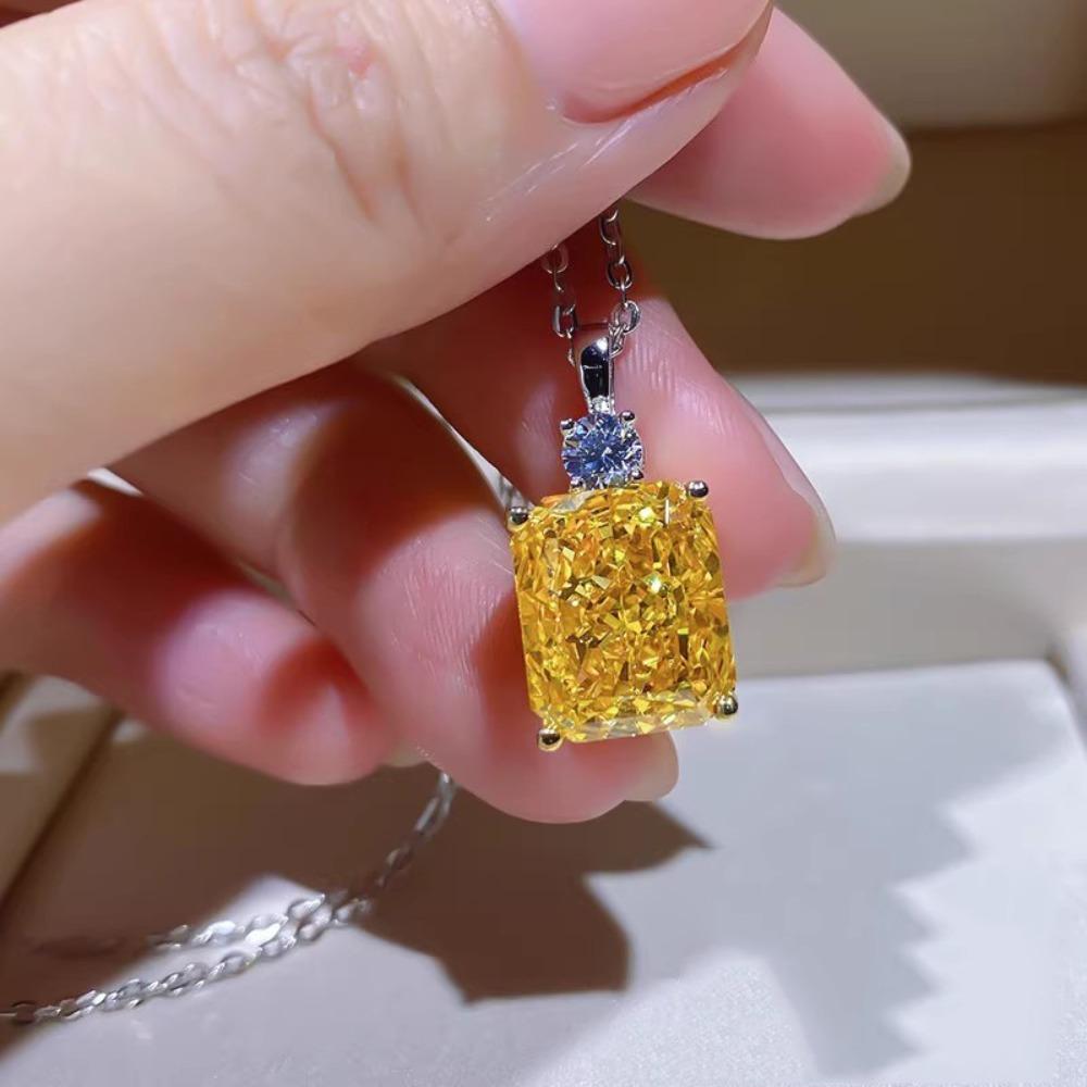 Elegant Women Jewelry Set Perfume Bottle Earrings High Carbon Diamond Necklace Ice Cut Pendant Gemstone Ring Luxury