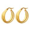 Ins Cold Wind Hong Kong Style Temperament Double Spell U Shape Earrings Titanium Steel Plated 18k Gold Personalized Earrings Women 2026