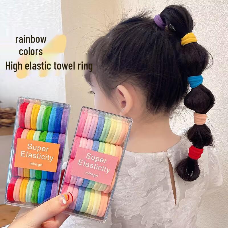 Children's Seamless High-Elasticity Hair Ties - No Damage Rubber Bands for Girls