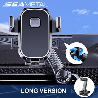 SEAMETAL Supporto per Telefono da Auto con Bocchetta d'Aria a Gravità Telescopico Montaggio per Cellulare con Gancio a Spirale Universale per Smartphone da 4,7-7 Pollici