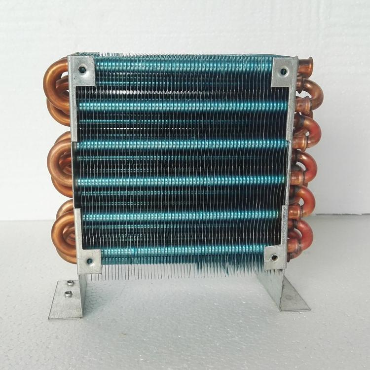 PURSWAVE CP4x6x120 Mini Fin Space Copper Tube Condenser Heat Exchanger with 12V24V220V Fan 120*120*50mm 600W Nominal Capacity