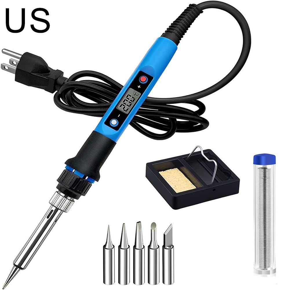 Adjustable Temperature Soldering Iron With Tips Kit 80W Digital Temperature Display With LED Display Quick Heating Soldering Kit
