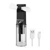 Handheld Spray Fan with Powerful Motor Strong Airflow 4 Speeds Low Noise Rechargeable Personal Small Pocket Fan
