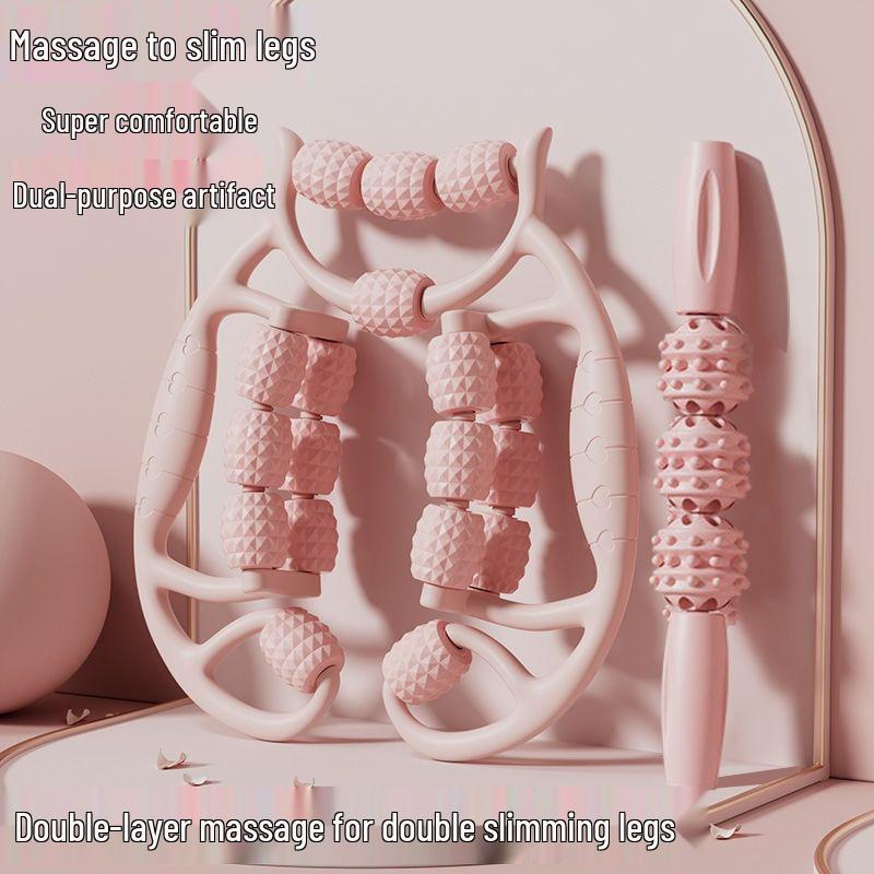 Circular 18-Wheel Foam Roller - Wolf Tooth Leg Massager for Slimming Calves and Thighs