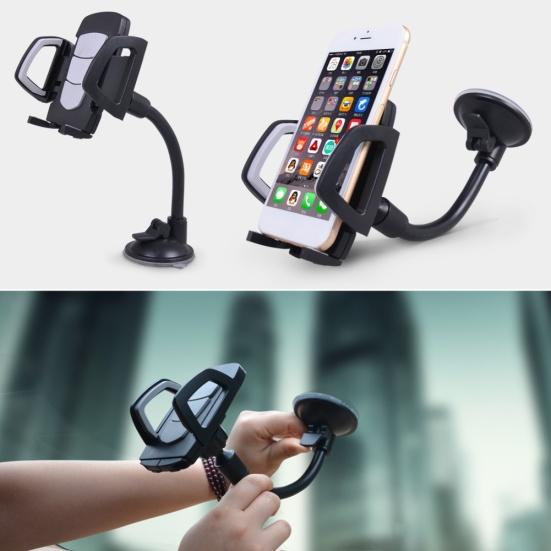 Universal Car Windshield Phone Holder Long Arm Stand Bracket with Suction Cup